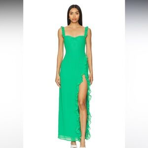 MORE TO COME Lucille Maxi Dress in Green